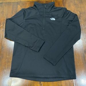 The North Face TNF Men’s Long Sleeve Zip Up Black Shirt Size Medium 100% Poly